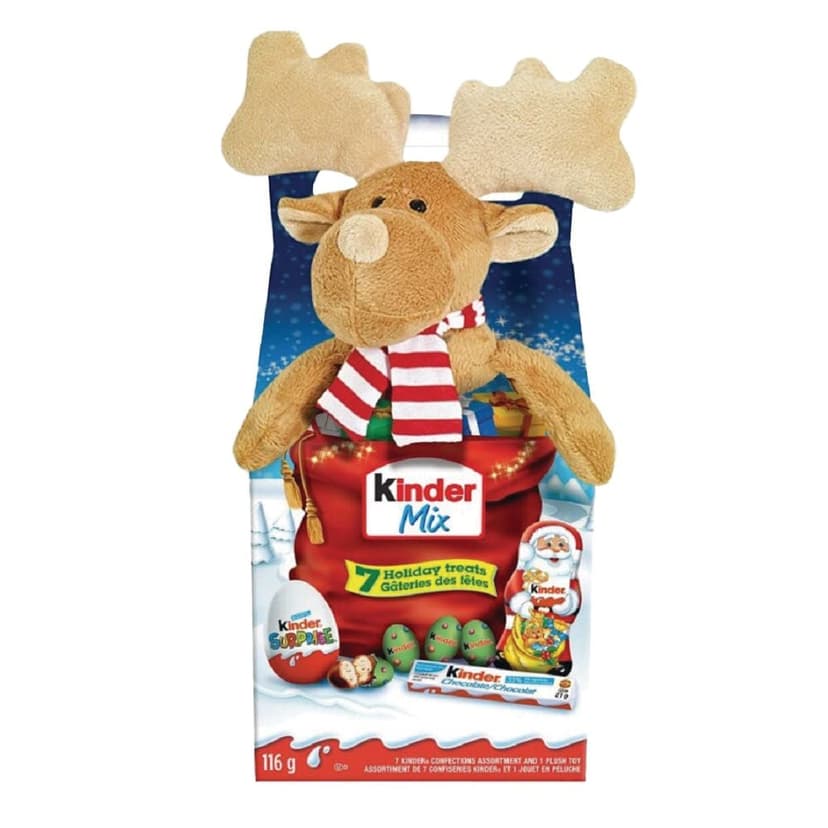 Kinder Mix Holiday Treats & Plush Toy, Assorted Styles, 116-g