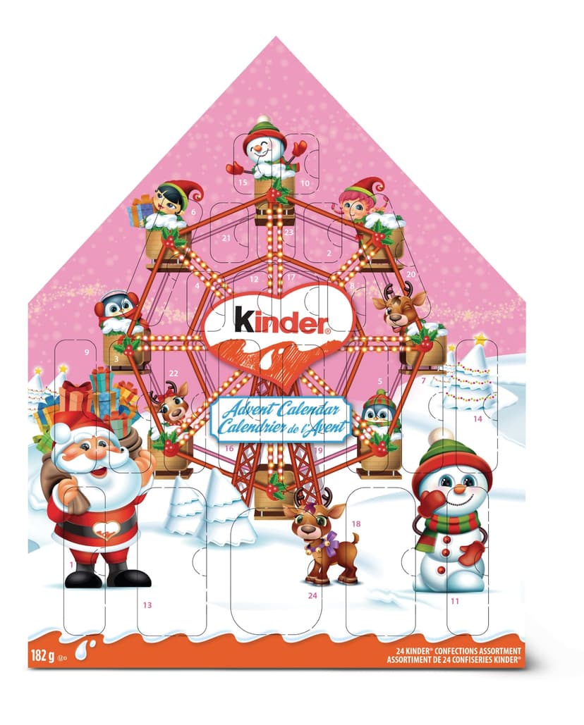 Kinder Mix Christmas Children's Pink Advent Calendar, 182-g