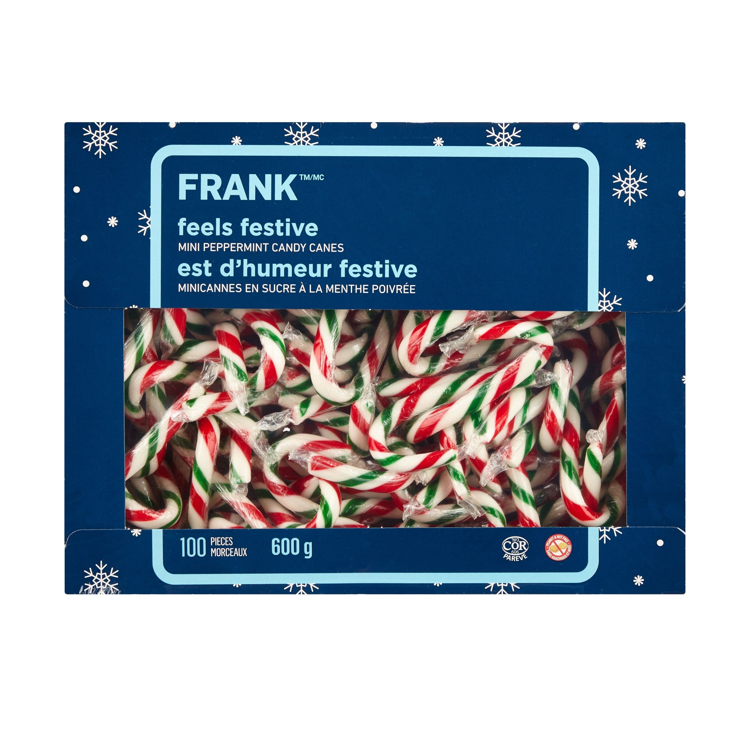 FRANK Mini Peppermint Candy Canes, 100-pk