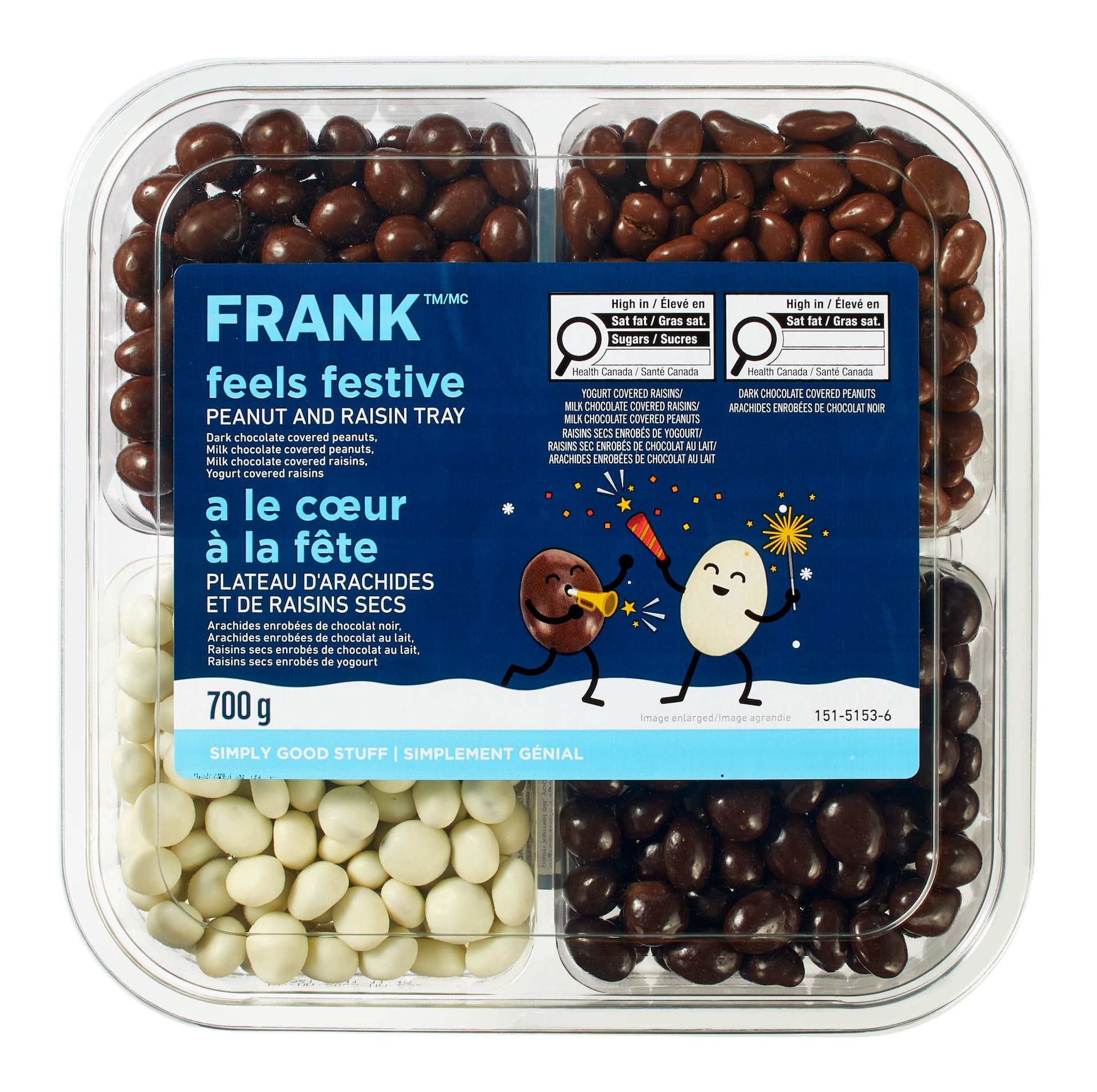 FRANK Covered Raisins & Chocolate Tray, 700-g