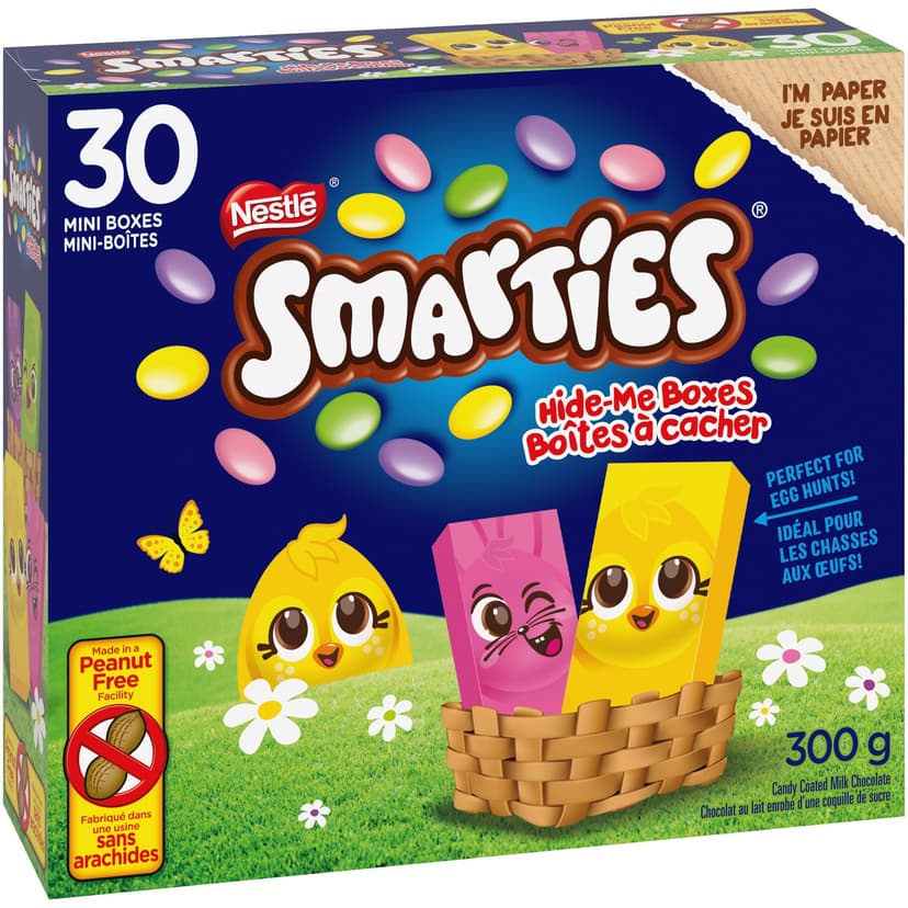Smarties Easter Milk Chocolate Hide Me Boxes, 300g, 30-pcs