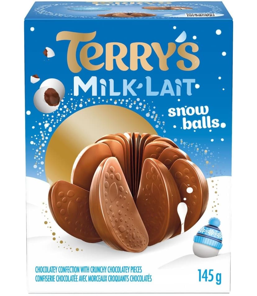 Terry's Milk Snowballs With Crunchy Chocolate Pieces, 145-g