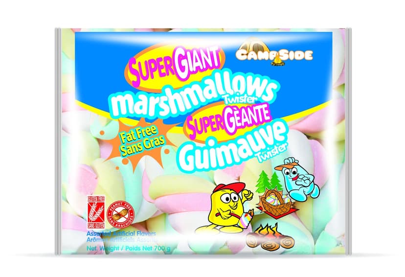 Campside Marshmallow Peanut Free Multi-Coloured Twister, 700-g