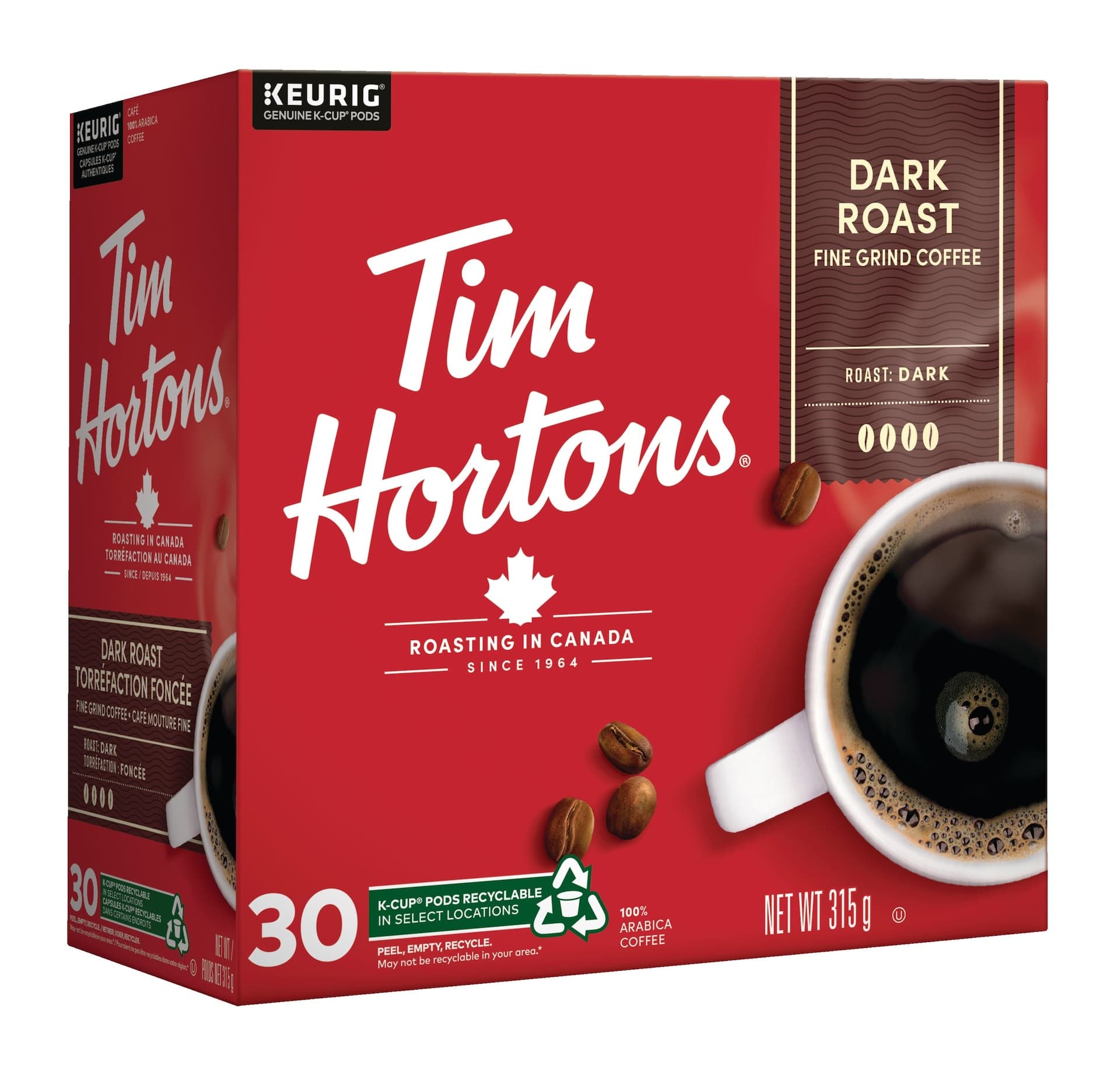 Keurig Tim Horton's Dark Roast K-Cup® Coffee Pods, 315-g, 30-pk