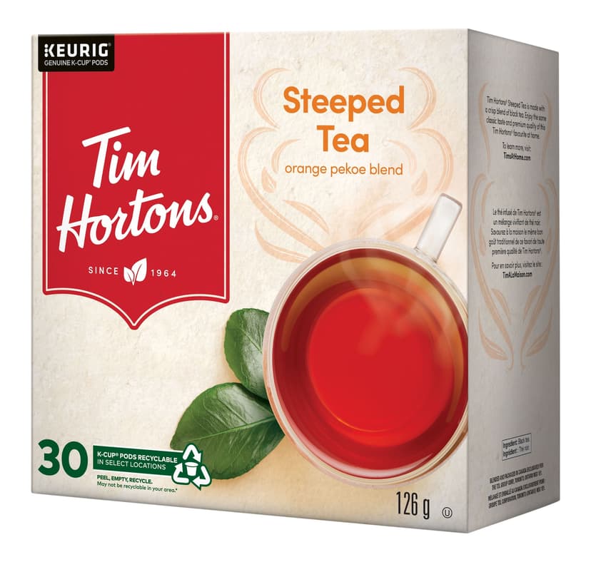 Keurig Tim Hortons Steeped Tea Orange Pekoe Blend K-Cup® Tea Pods, 126-g, 30-pk