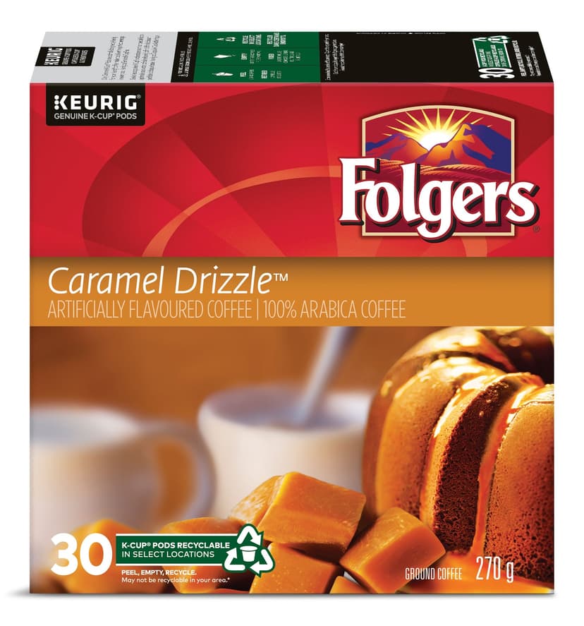 Keurig Folgers Caramel Drizzle K-Cup® Coffee Pods, 270-g, 30-pk