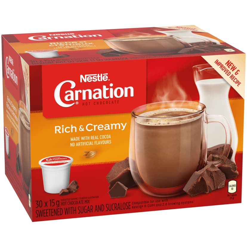 Nestle Carnation Rich & Creamy Hot Chocolate K-Cup® Pods, 450-g, 30-pk