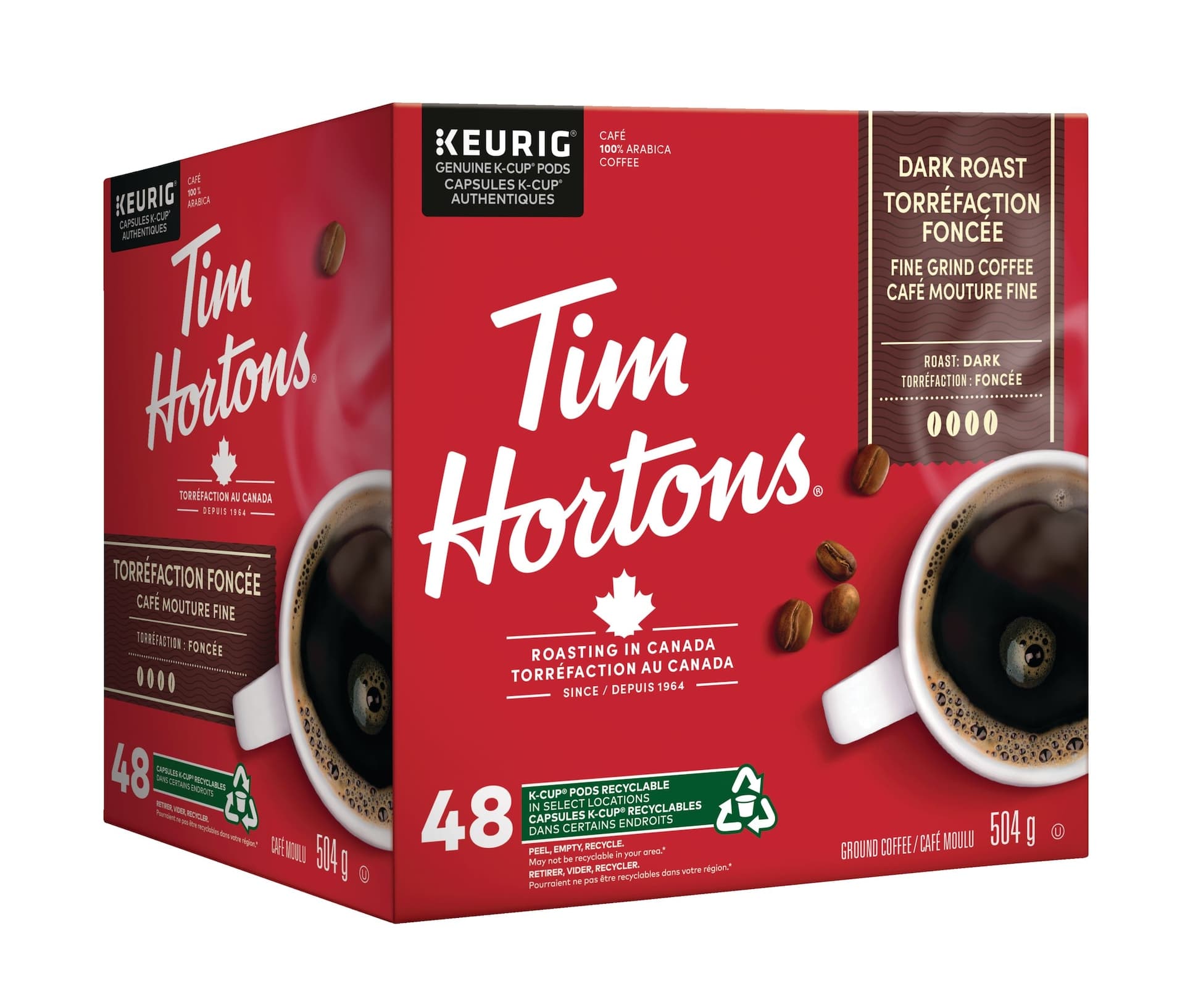 Keurig Tim Hortons Dark Roast K-Cup® Coffee Pods, 504-g, 48-pk