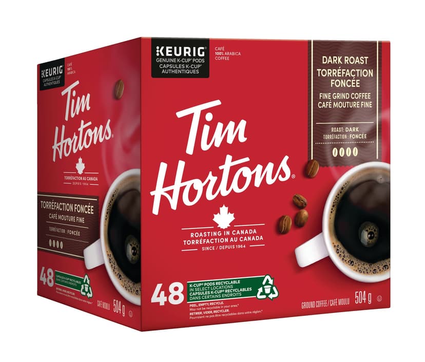Keurig Tim Hortons Dark Roast K-Cup® Coffee Pods, 504-g, 48-pk