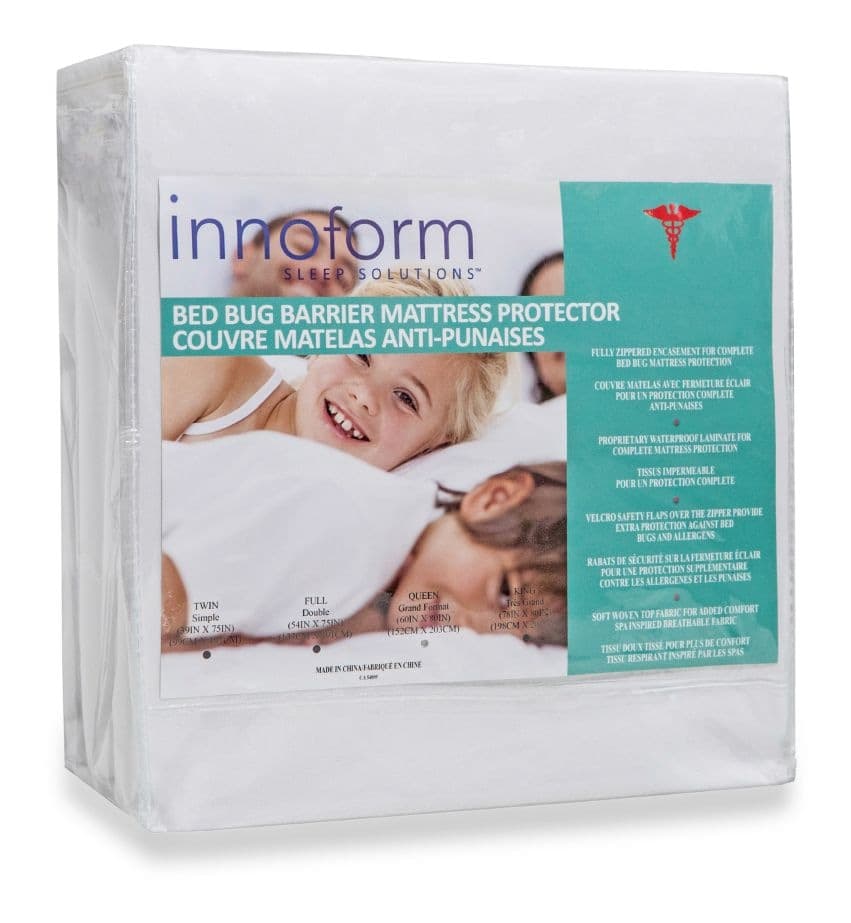 For Living 100% Vinyl Mattress Cover with Zipper, Twin, White