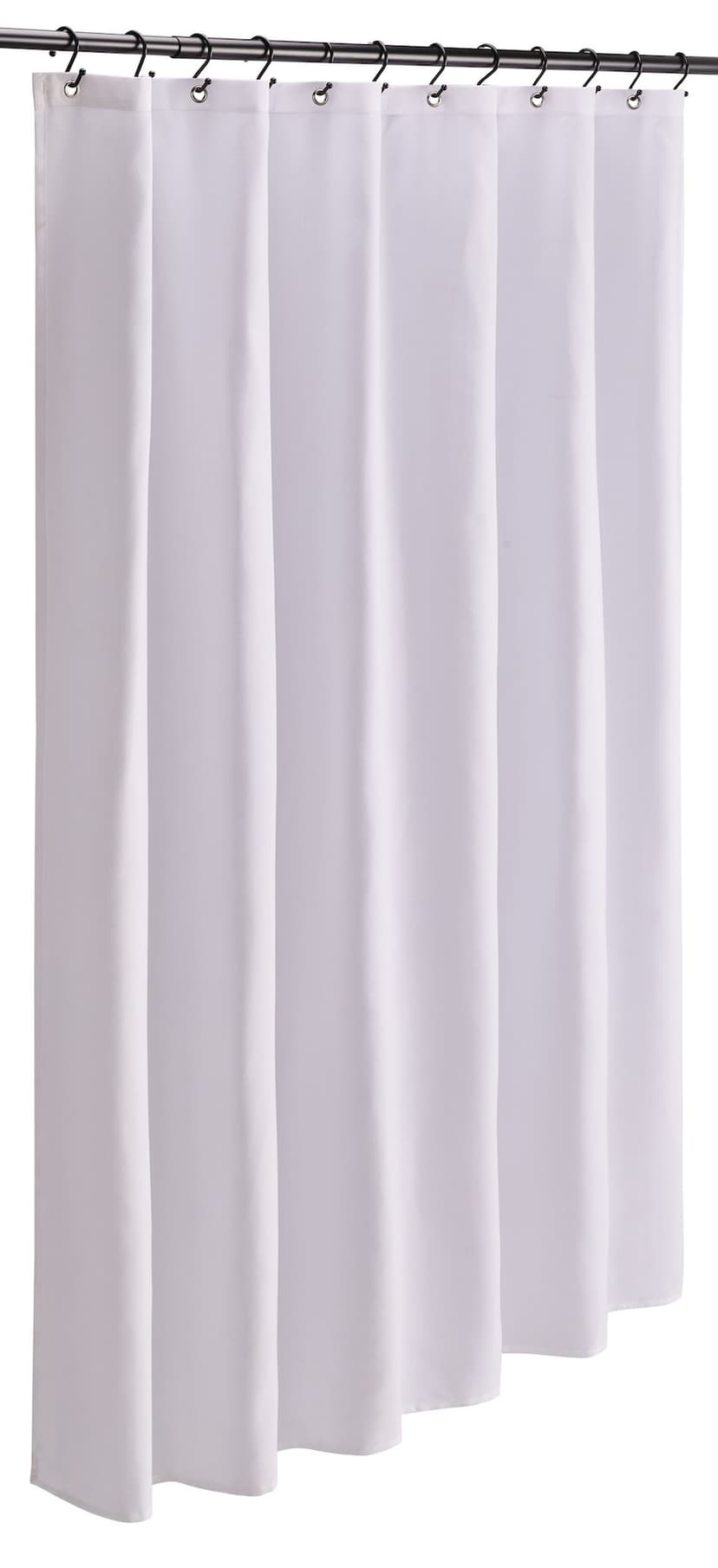 CANVAS 2-in-1 Water-Repellent Microfibre White Shower Curtain & Liner, 70x72-in