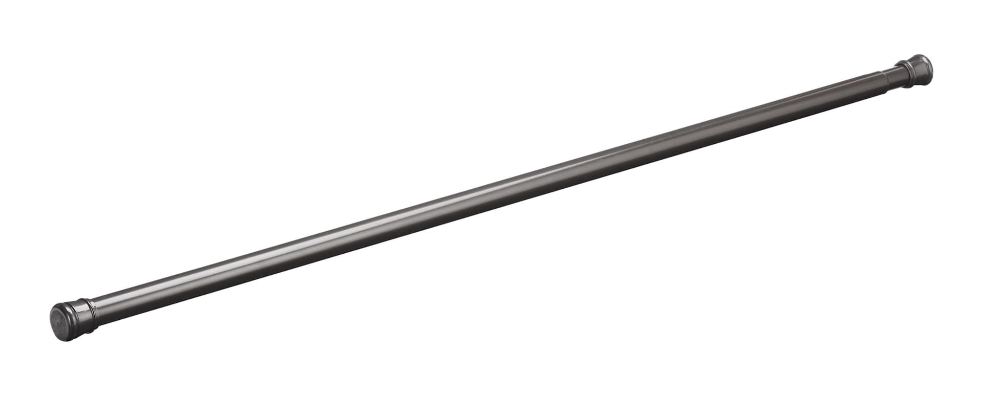 For Living Rust-Resistant Adjustable Steel Shower Curtain Tension Rod, Black, 44 to 72-in
