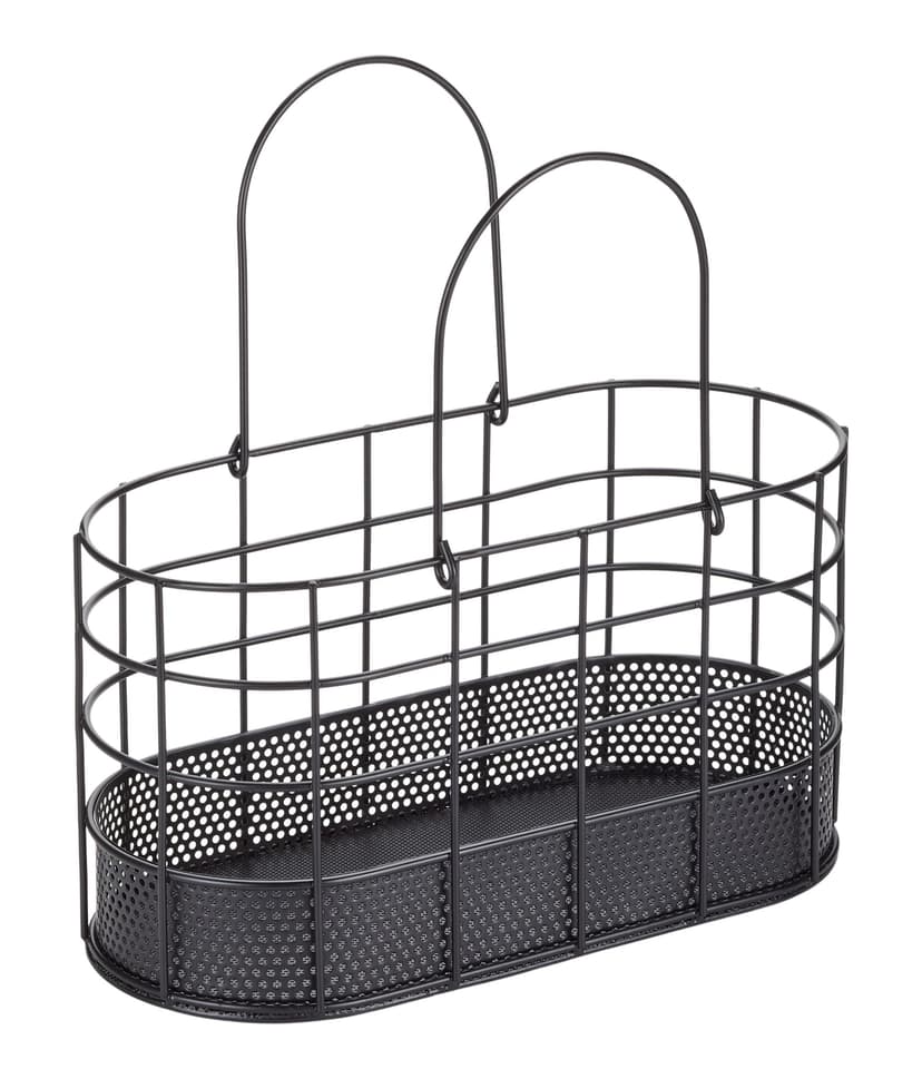 Type A Metal Shower Caddy for Storage/Carrying, Black