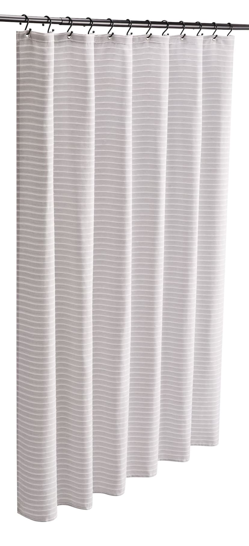 CANVAS Medium-Weight Fabric Grey Shower Curtain, 72x72-in