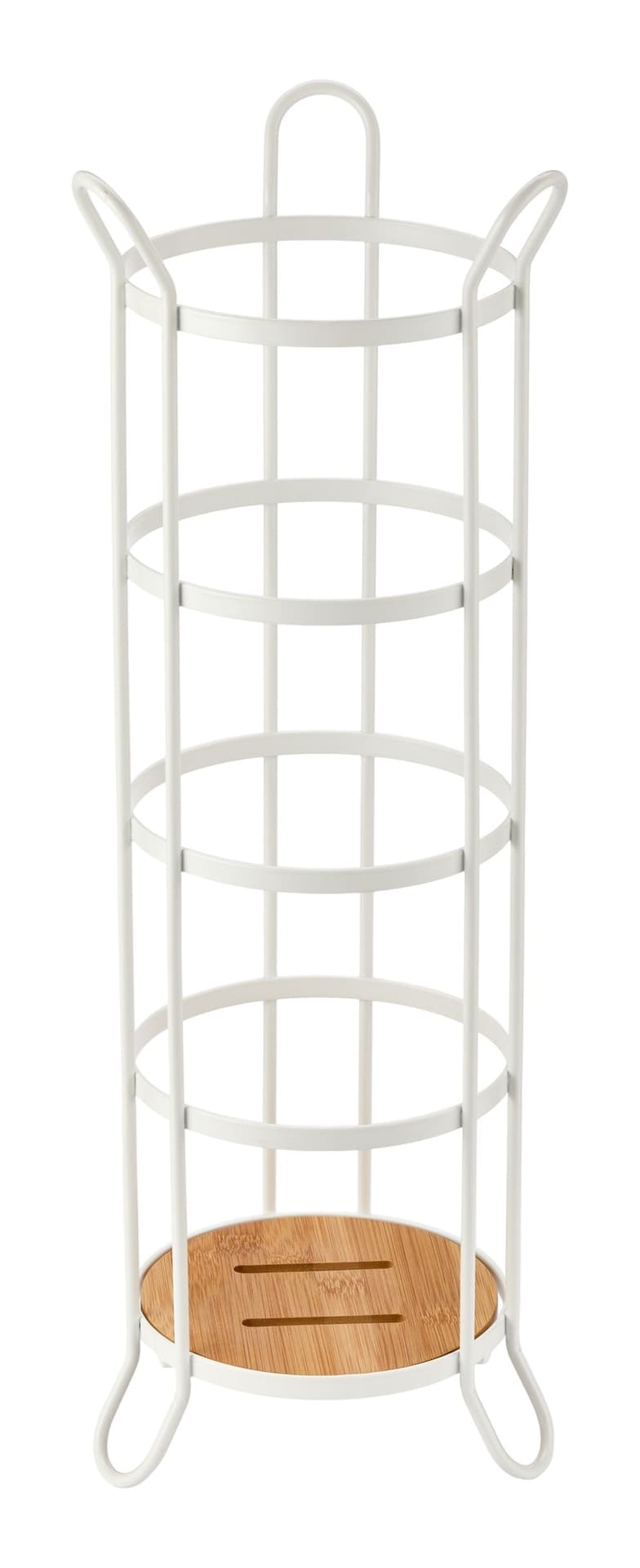 Type A Bamboo Tall Toilet Paper Holder, White/Natural