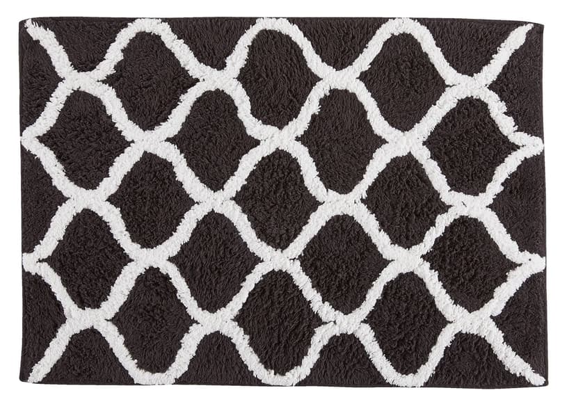 For Living Tufted Bathroom Mat, Black, 17-in x 24-in
