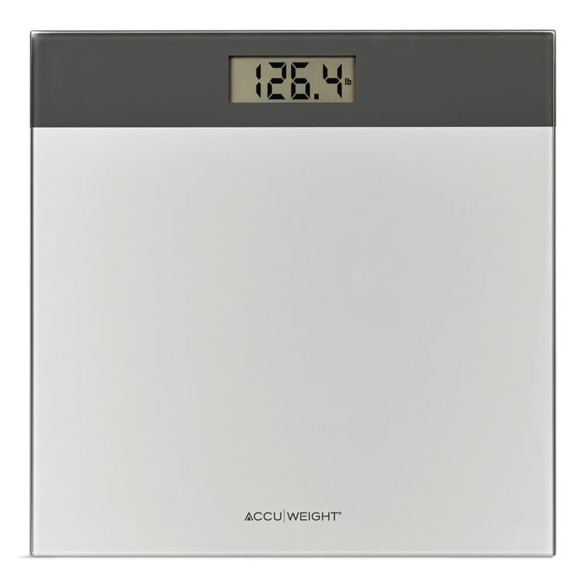 Accuweight Digital Bathroom Scale, Silver/Grey, 400-lb