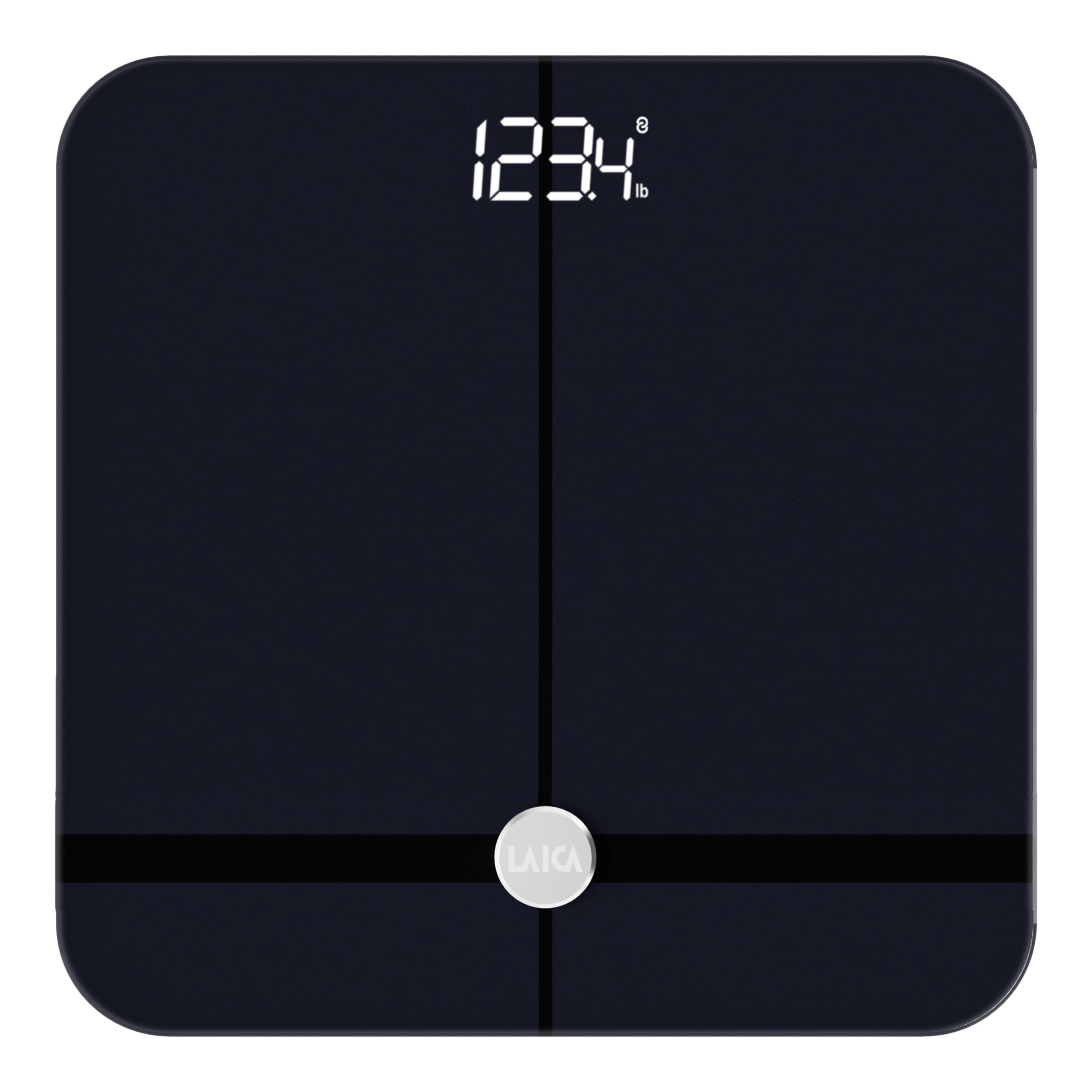LAICA Digital Smart Bathroom Scale with Bluetooth Technology, Black, 400-lb