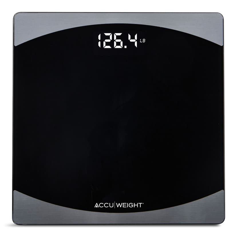 Accuweight Digital Bathroom Scale, Silver/Black, 400-lb