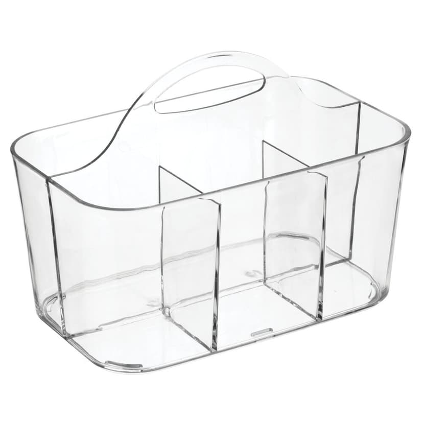 iDesign RPET Clarity Bathroom Organizer Caddy, Clear