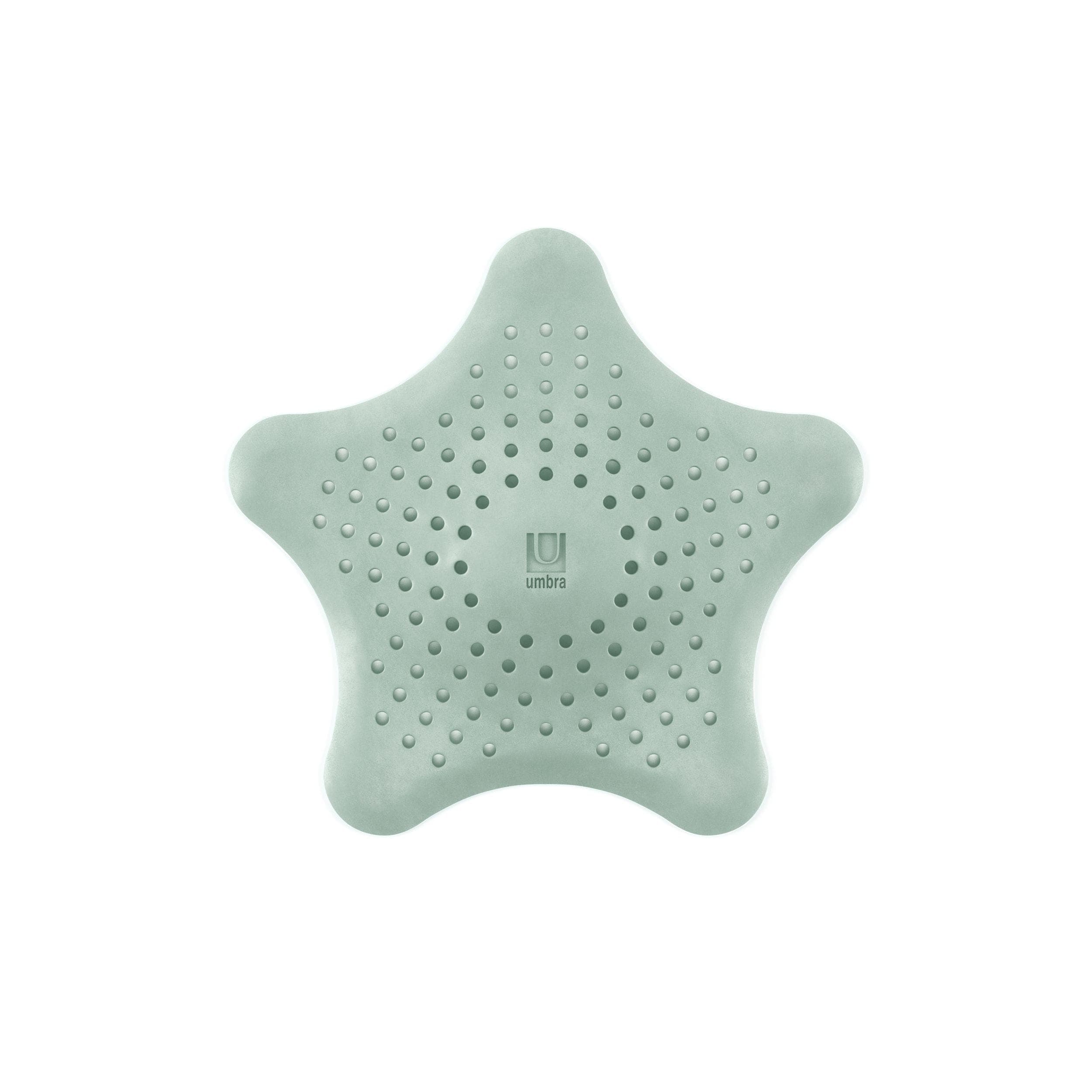 Umbra Starfish Hair Catcher Silicone Shower/Bath Tub Drain Cover, Sea Green