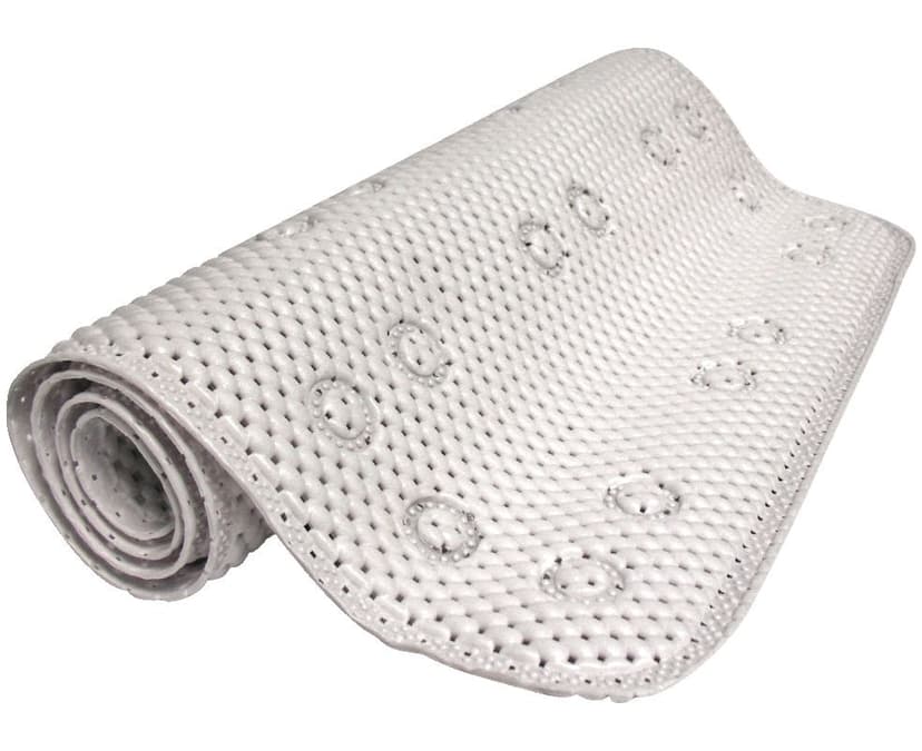 For Living Anti-Slip Foam Bath Tub Mat, White, 17-in x 36-in