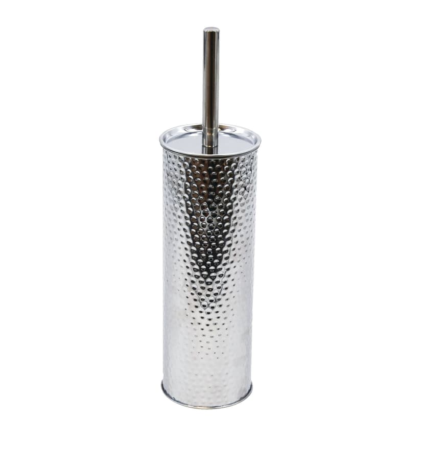 For Living Stainless Steel Compact Long Reach Toilet Brush, Hammered Finish