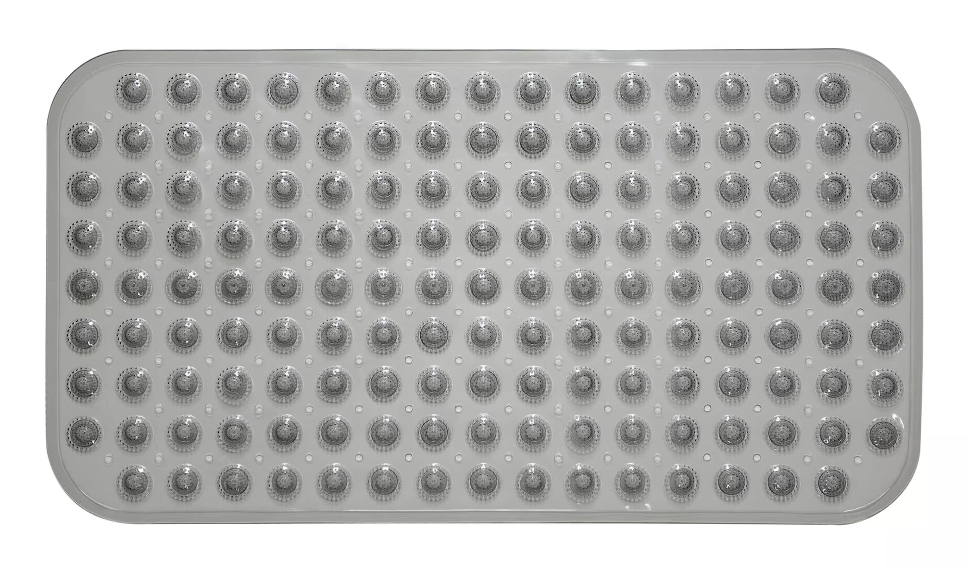 For Living Scrubber Non-slip Back Bath Tub Mat, Grey, 15-in x 28-in