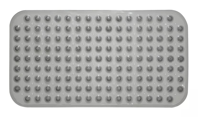 For Living Scrubber Non-slip Back Bath Tub Mat, Grey, 15-in x 28-in