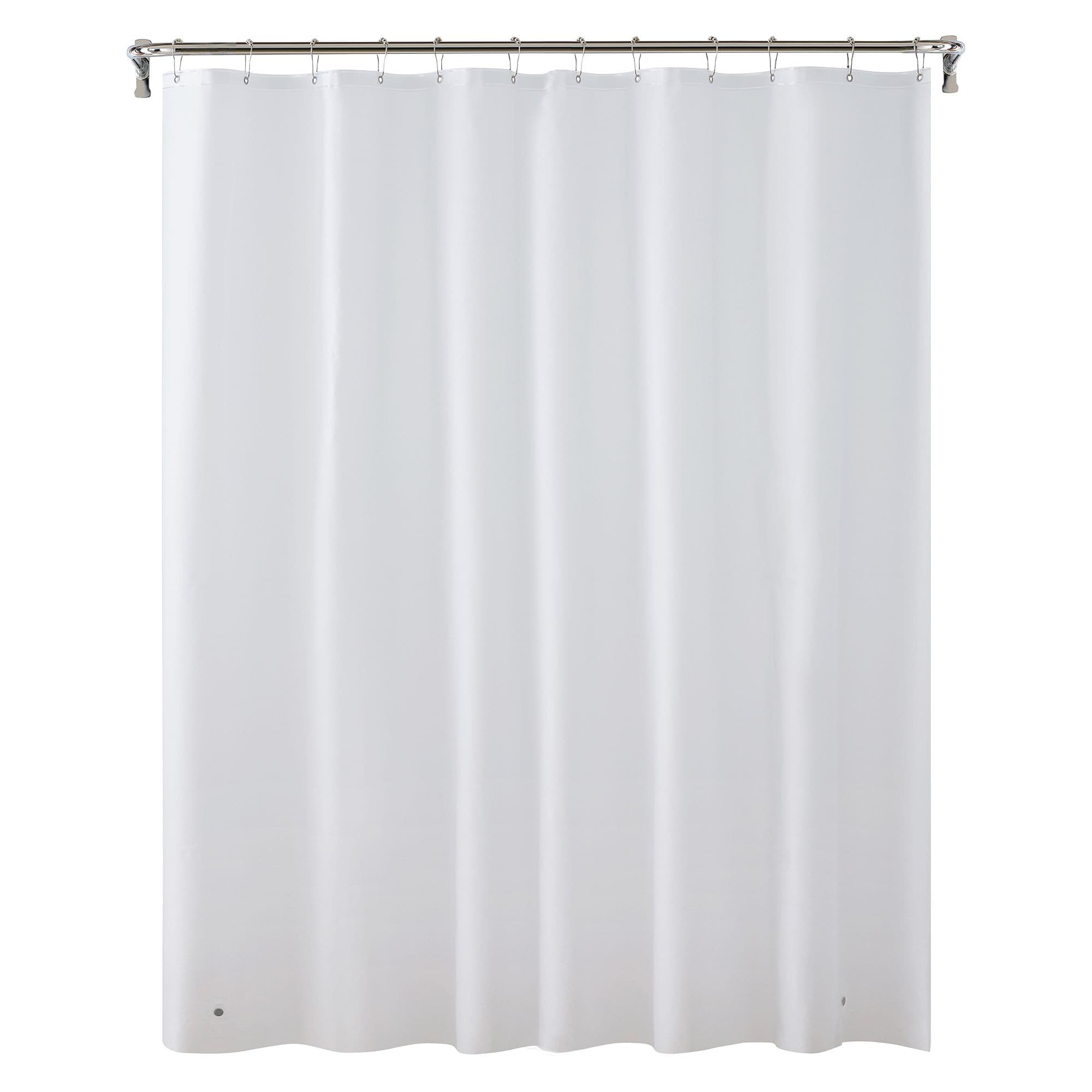 Clorox Light Weight White Shower Curtain Liner, 70-in x 72-in