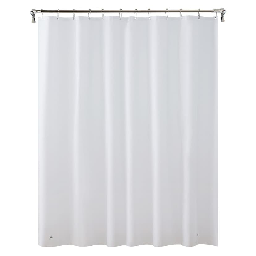 Clorox Light Weight White Shower Curtain Liner, 70-in x 72-in