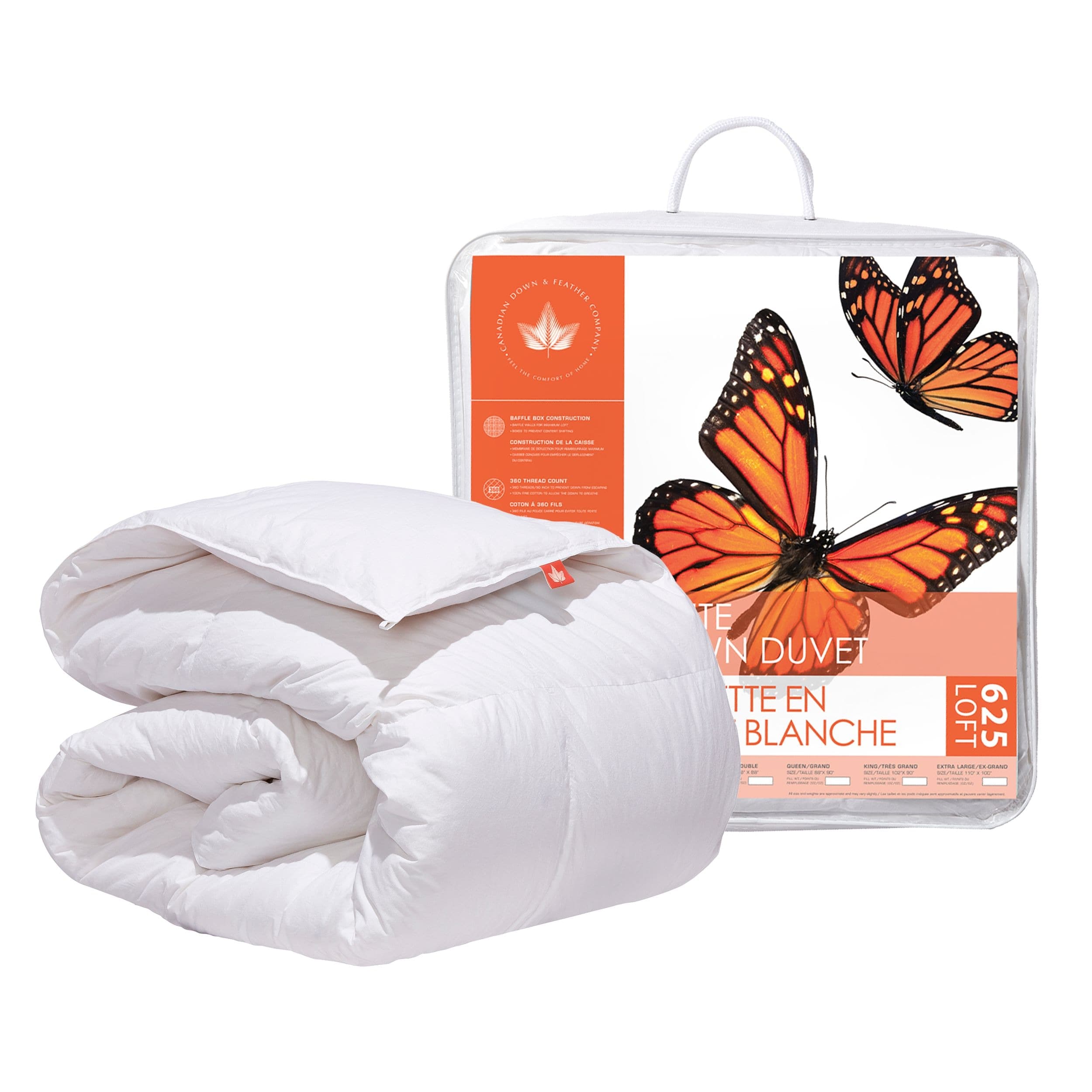 625 Loft White Down Duvet - Regular Weight