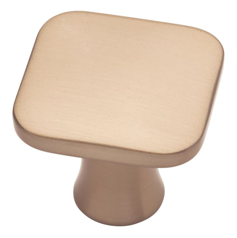 Peerless Lindley Square Metal Knobs for Cabinets and Drawers, Champagne Bronze, 1-1/8-in, 2-pk