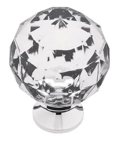 Peerless Brilliant Cut Round Acrylic Knobs, Sparkling Finish, 1-1/4-in, 2-pk