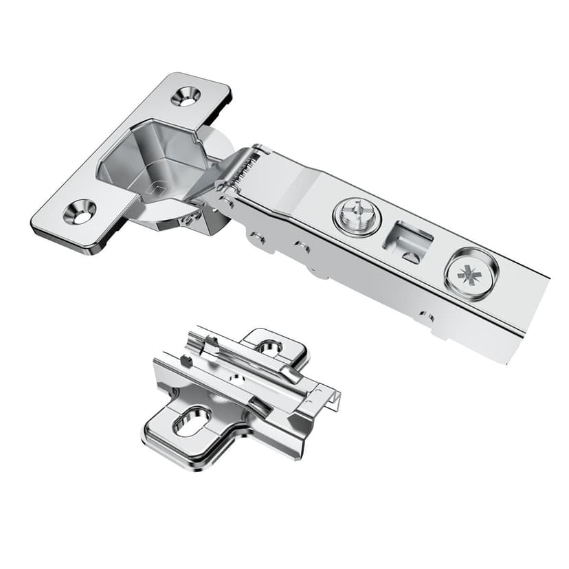 Richelieu Overlay Clip Hinge soft close, 2pk, Silver