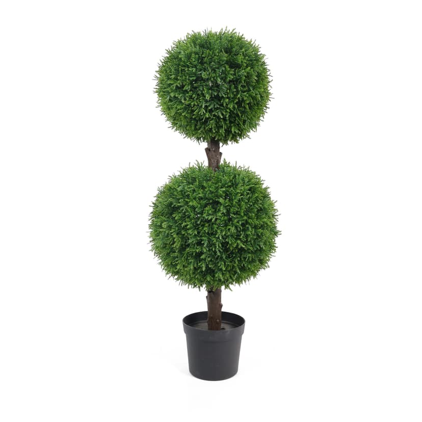 Naturae Décor 32-in Artificial Indoor/Outdoor Cedar Ball Topiary Tree