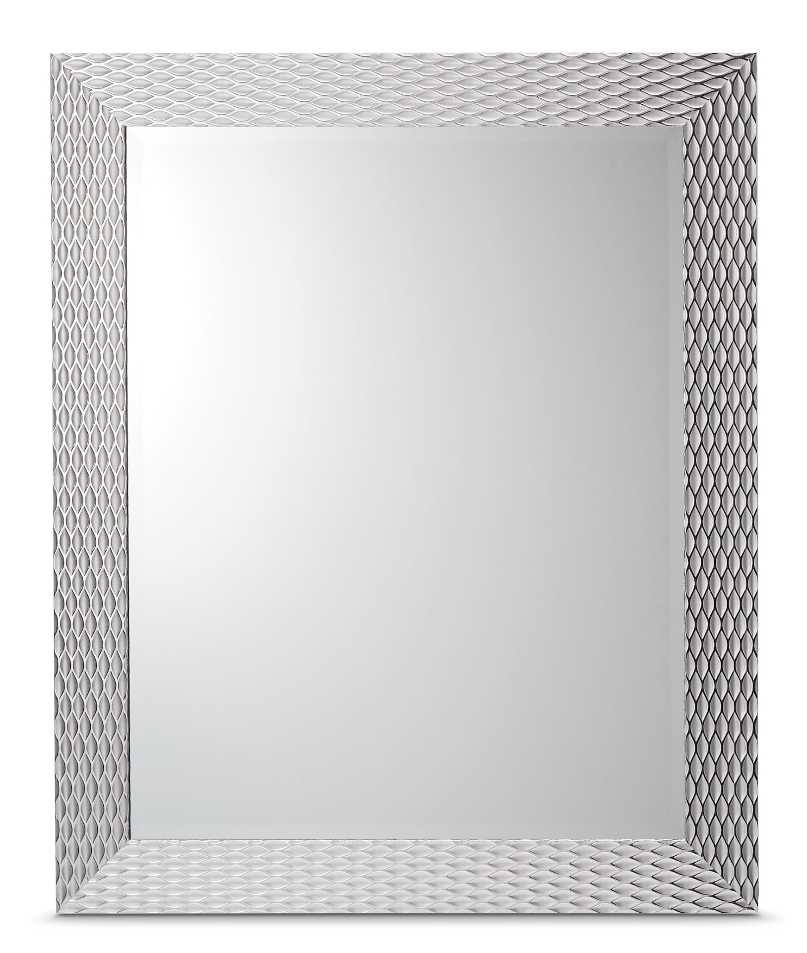 CANVAS Altona Rectangular Wall Mirror, Chrome, 27-1/8 x 33-1/16-in
