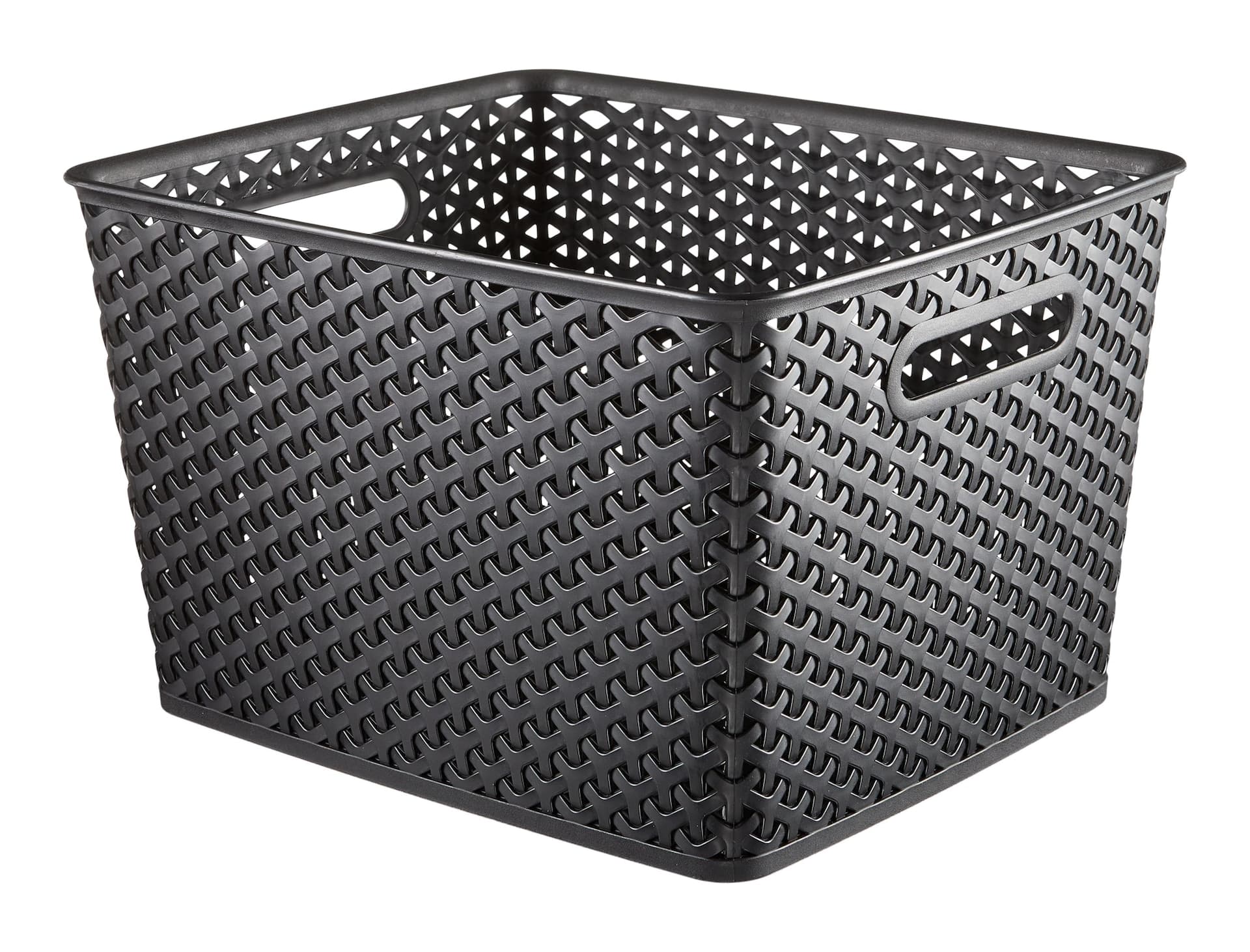 Curver My Style Woven Storage Basket, Large, Black