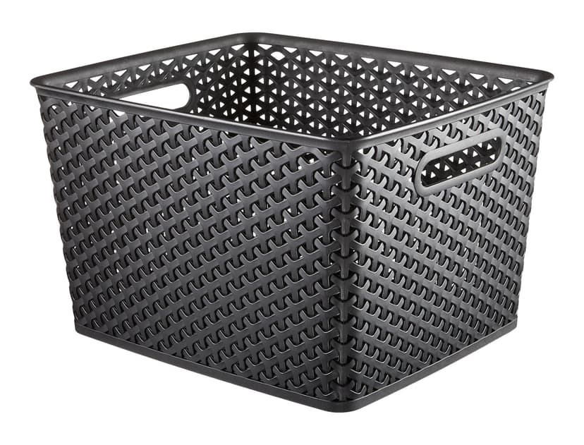 Curver My Style Woven Storage Basket, Large, Black