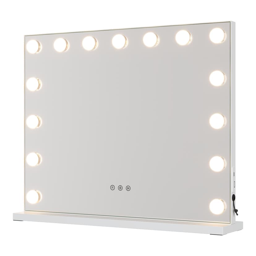 Hollywood 18x22-in Dimmable LED Light Mirror with Phone Charger