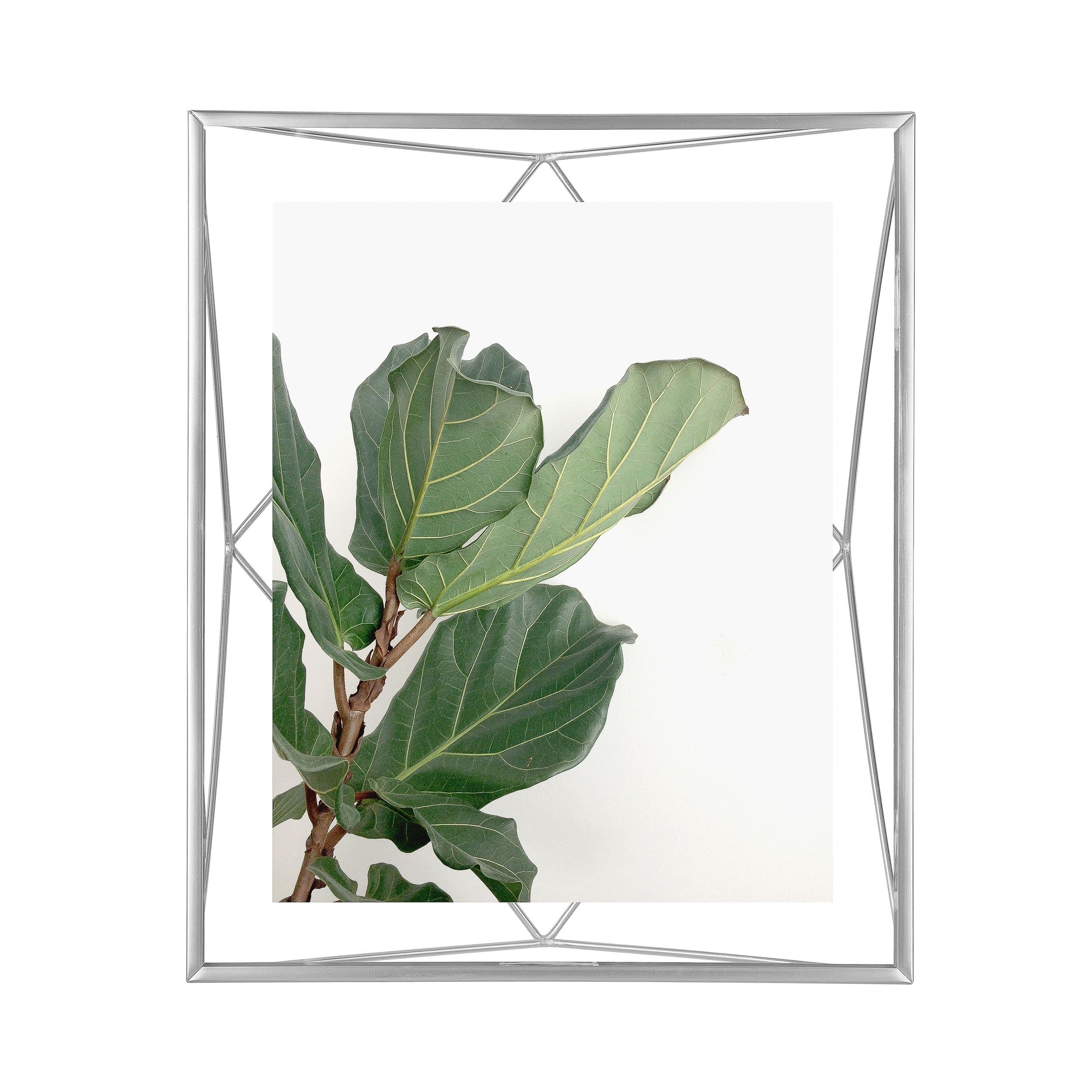 Umbra Prisma Geometric Multi-Photo Display Frame, Chrome, 8 x 10-in