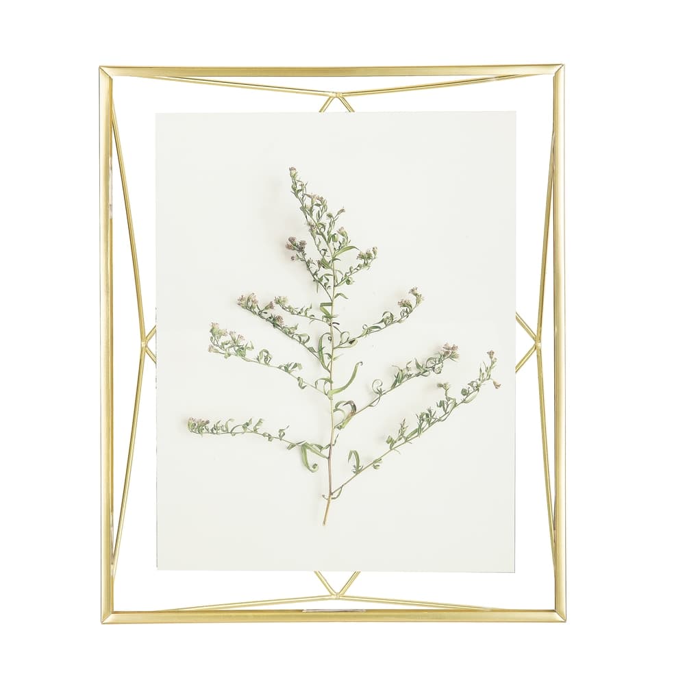 Umbra Prisma Geometric Multi-Photo Display Frame, Matte Brass, 8 x 10-in