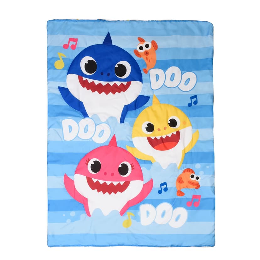 Nemcor 3-Piece Toddler Reversible Comforter Set, Baby Shark