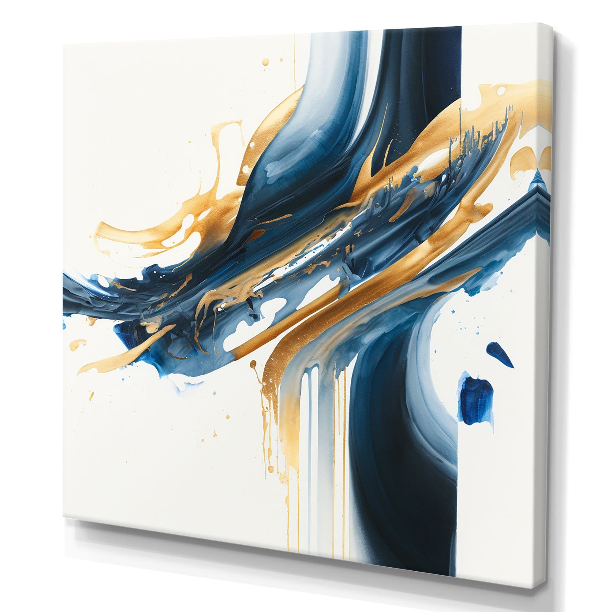 Designart Stylish Spiral Abstract II Canvas Wall Art, 36-in x 36-in