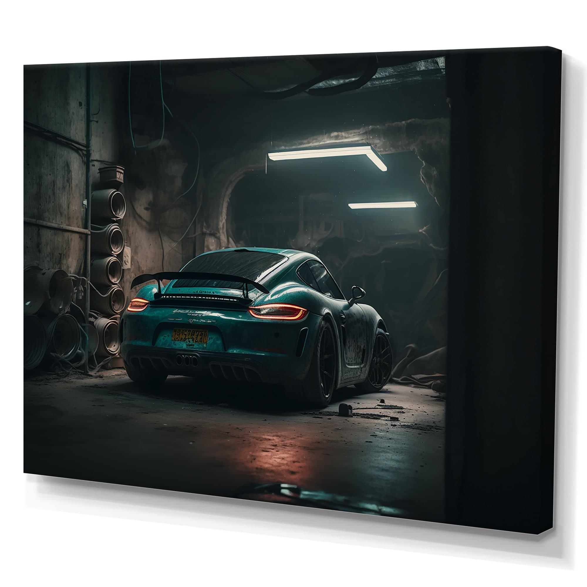 Designart 718 In Underground Garage Canvas Wall Art, 40-in x 30-in