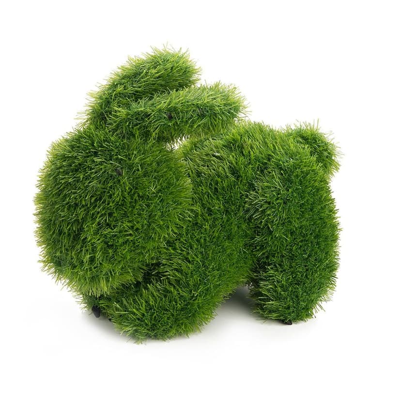 Naturae Decor Green Artificial Turf Topiary Rabbit, 12-in