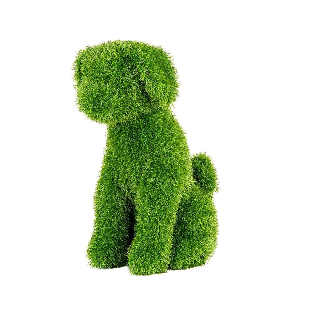 Naturae Decor Green Artificial Turf Topiary Sitting Dog, 19-in