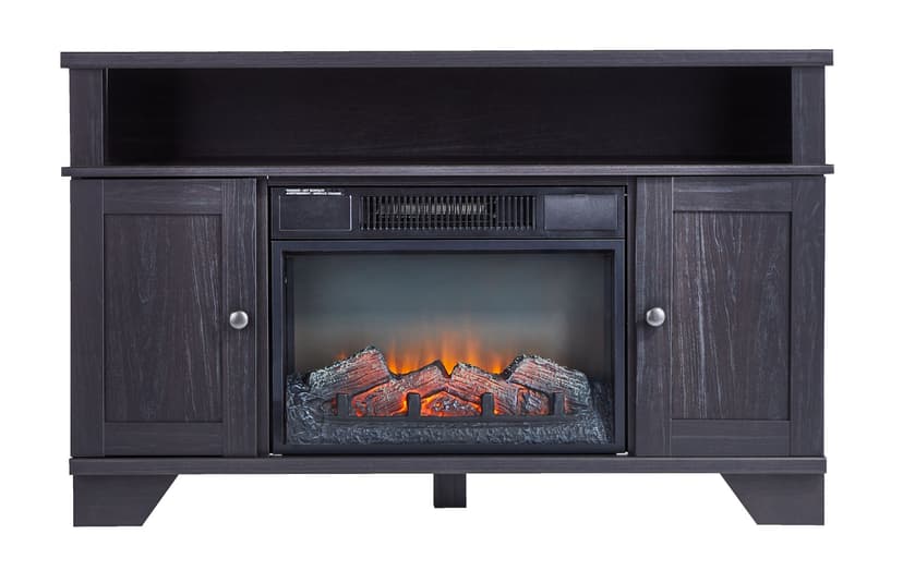 For Living Hamilton Electric Fireplace TV Stand, 44.5-in, 1500W, Brown Cappucino