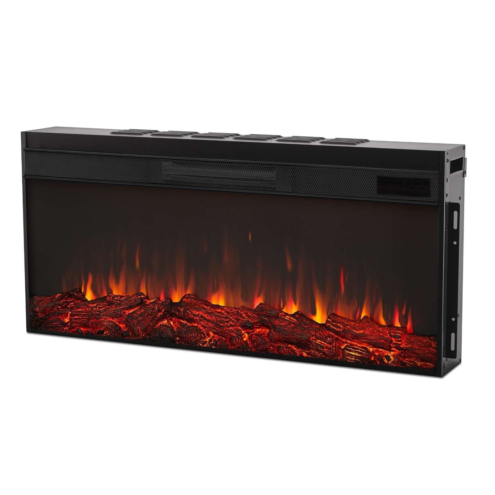 Real Flame Bernice Landscape Indoor Electric Fireplace, Charcoal, 67-in