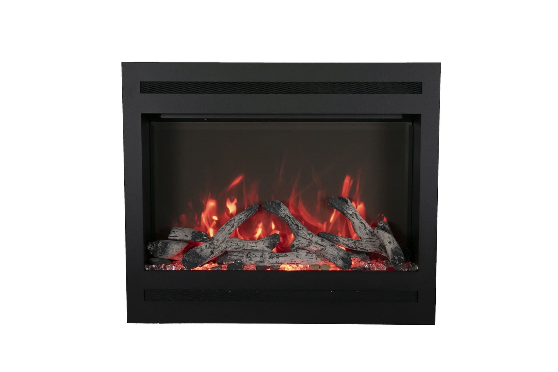 Amantii Glass LED Heater Wall Mount Electric Fireplace, 32X25
